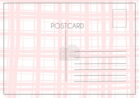 Foto de Plantilla de postal, carta abierta, fondo abstracto de diseñador, fondo de tono rosa a cuadros, ilustración - Imagen libre de derechos