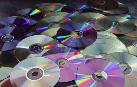 Photo for Old cd compact disc with soft light and vintage look - Royalty Free Image