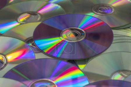 Photo for Old cd compact disc with soft light and vintage look - Royalty Free Image