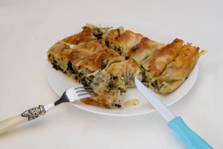 Turkish pastry with cheese and herbs