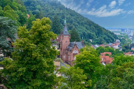 La ville de Heidelberg à Baden-Wrttemberg, Allemagne. Ancien manoir d'un syndicat étudiant près du centre-ville de Heidelberg