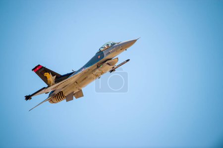 Photo for Turkiye - Izmir - cigli air base 15 March 2016 aircraft demonstrations F-16 aircraft type (Solo Trk) - Royalty Free Image