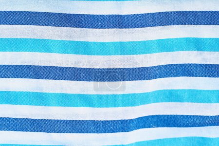 Photo for Sea white blue stripes fabric texture - Royalty Free Image