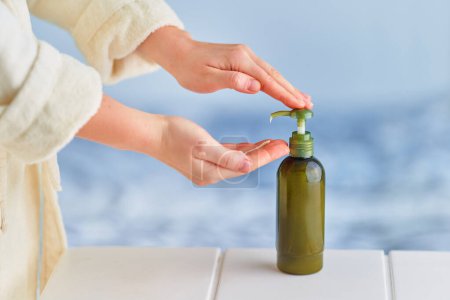 Photo for Moisturizer lotion bottle. Skincare - Royalty Free Image