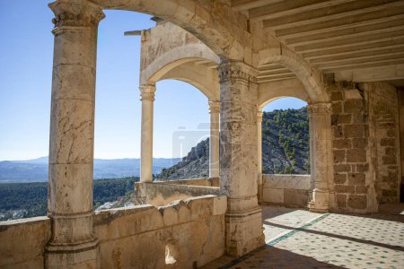 Photo for Renaissance balconies of the Vlez-Blanco castle, Almera, Andalusia, Spain, with nice daylight - Royalty Free Image