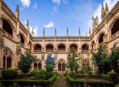 Gothic cloister of the monastery of San Juan de los Reyes in Toledo, Castilla la Mancha, Spain with daylight