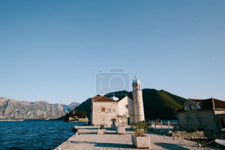 Photo for Church of Our Lady on the Rocks on the island of Gospa od Skrpjela. Montenegro. High quality photo - Royalty Free Image