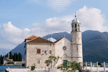 Photo for Church of the Our Lady of the rocks on the island of Gospa od Skrpjela. Montenegro. High quality photo - Royalty Free Image