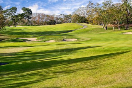 Well maintained and manicured golf course in tropical Costa Rica