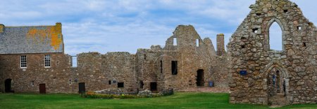 Panoramic view on the ruins of Dunnottar Castle near Stonehaven in Aberdeenshire, Scotland