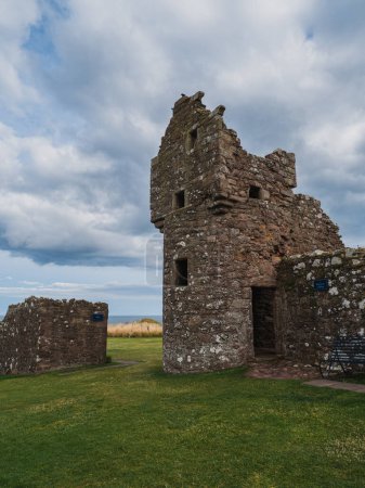 View on Watertons lodging within he ruins of Dunnottar Castle near Stonehaven in Aberdeenshire, Scotland