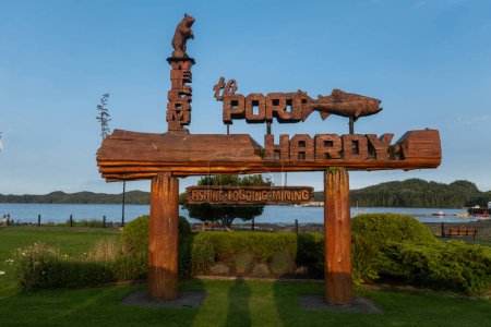 Photo for The Welcome to Port hardy British Columbia sign - Royalty Free Image
