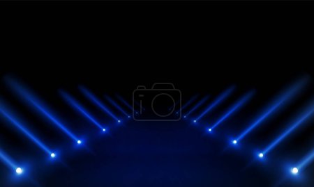 Illustration for Colorful lights on the stage light floodlights vector design. - Royalty Free Image