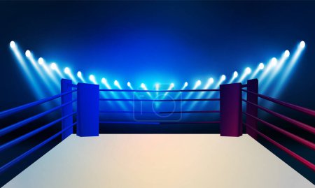 Illustration for Boxing ring arena stadium vector design. - Royalty Free Image