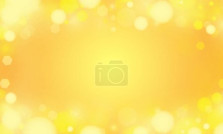 Téléchargez les illustrations : Bokeh abstrait Couleur or clair avec fond jaune clair doux pour la conception d'affiches de vacances magiques vectorielles de mariage. - en licence libre de droit