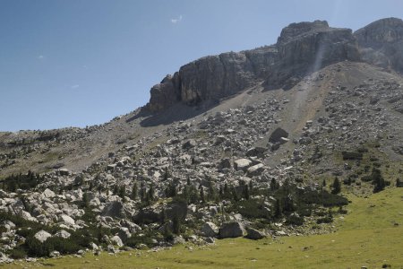 Photo for Stone rock avalanche in dolomites panorama - Royalty Free Image