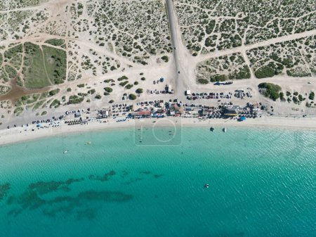 Photo for Tecolote playa beach baja california aerial panorama landscape - Royalty Free Image