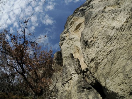 Téléchargez les photos : The Bismantova stone a rock formation in the Tuscan-Emilian Apennines (Italy) - en image libre de droit