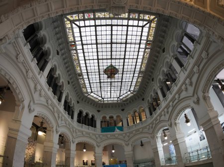 Photo for MADRID, SPAIN - DECEMBER 16 2022, Madrid City Hall interior, Communications Palace architecture landmark is a exhibit place - Royalty Free Image
