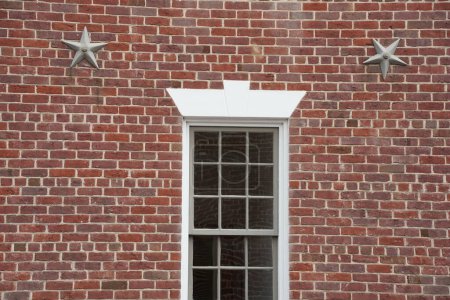 Photo for Wall detail of Williamsburh Virgina historical houses USA - Royalty Free Image