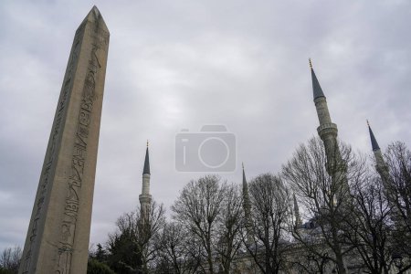 Photo for The Ancient Egyptian Obelisk of Theodosius at the Hippodrome of Constantinople in Isatanbul, Turkey - Royalty Free Image