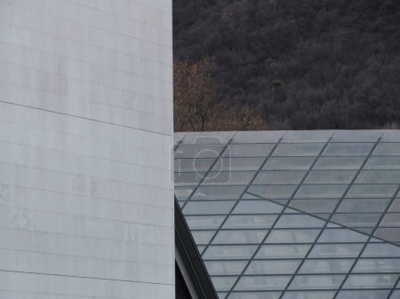 TRENTO, ITALY - FEBRUARY 11 2024 MUSE - Museo delle Scienze di Trento in Italy translation science museum by Renzo Piano architecht