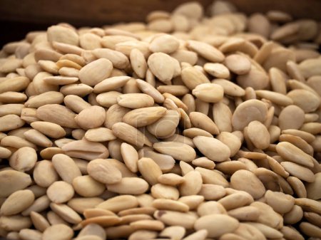 Almond in the local market in Ortigia island in province of Syracuse in Sicily, Italy