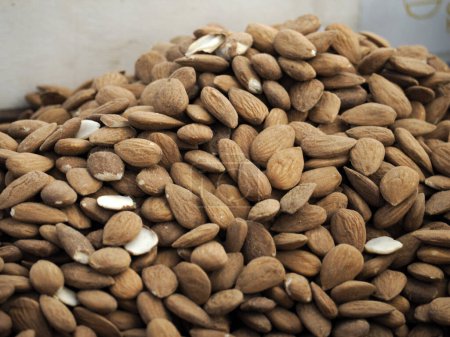 Almond in the local market in Ortigia island in province of Syracuse in Sicily, Italy