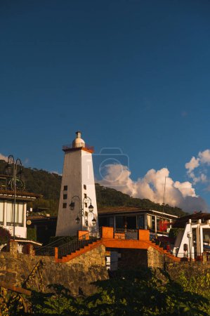Photo for Valle de Bravo lighthouse on the coast. - Royalty Free Image