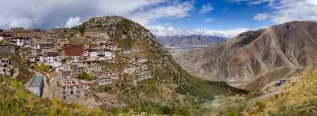 Photo for Ganden Monastery (also Gaden or Gandain) or Ganden Namgyeling is one of the great three Gelug university monasteries of Tibet. The other two are Sera Monastery and Drepung Monastery. - Royalty Free Image