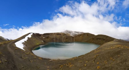 Photo for Lake in a volcanic caldera at Krafla in Iceland - Royalty Free Image