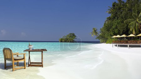 Photo for Luxury vacation resort in the Maldives in the Indian Ocean. - Royalty Free Image