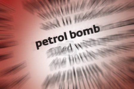 Photo for The Petrol Bomb or Molotov cocktail is a generic name used for a variety of bottle-based improvised incendiary weapons. Due to the relative ease of production, they are frequently used by amateur protesters and non-professionally equipped fighters in - Royalty Free Image
