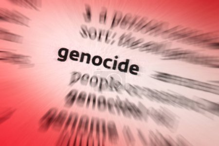 Photo for Genocide is the deliberate and systematic destruction, in whole or in part, of an ethnic, racial, religious, or national group or community. - Royalty Free Image