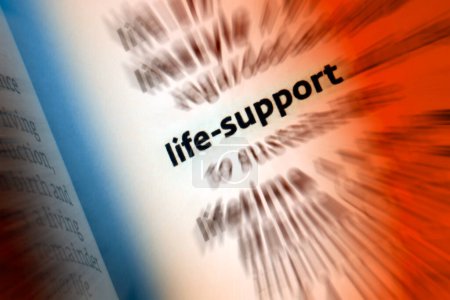 Photo for Life Support - maintenance of the vital functions of a critically ill, a comatose person or a person undergoing surgery. - Royalty Free Image