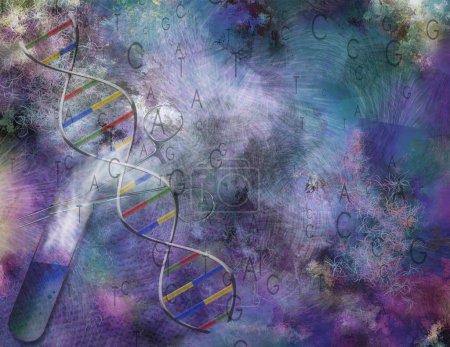 Foto de Modificaciones de ADN. collage digital moderno - Imagen libre de derechos