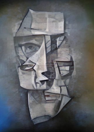 Photo for Abstract stone figure. Modern painting - Royalty Free Image