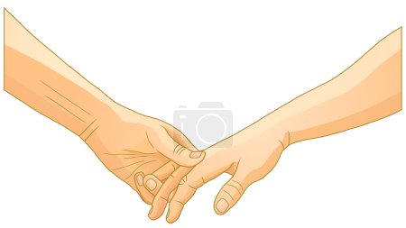 Téléchargez les illustrations : Deux mains tenant un cœur. illustration vectorielle - en licence libre de droit