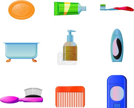 Illustration for Isolated object of cleaning and service icon. set of laundry and household stock vector illustration. - Royalty Free Image