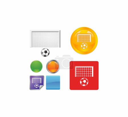 Illustration for Set of football sport icons - Royalty Free Image