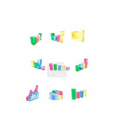 Illustration for Colorful plastic blocks isolated on white - Royalty Free Image