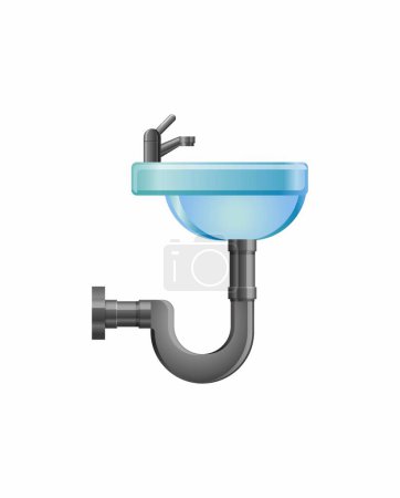 Illustration for Water tap icon. flat illustration of plumbing faucet vector icons for web - Royalty Free Image