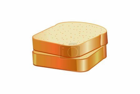 Ilustración de Pan con mantequilla, vector icono plano, eps 10 - Imagen libre de derechos