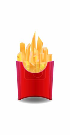 Illustration for French fries icon, vector illustration - Royalty Free Image