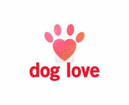 Illustration for Dog paw print logo design vector template - Royalty Free Image