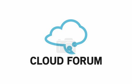 Illustration for Cloud computing logo design template. vector illustration of icon - Royalty Free Image