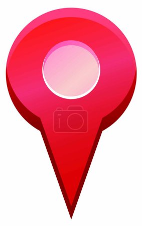 Ilustración de Pin mapa ubicación icono, estilo de dibujos animados - Imagen libre de derechos