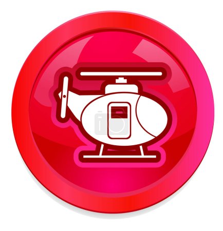 Illustration for Helicopter icon isolated on white background - Royalty Free Image