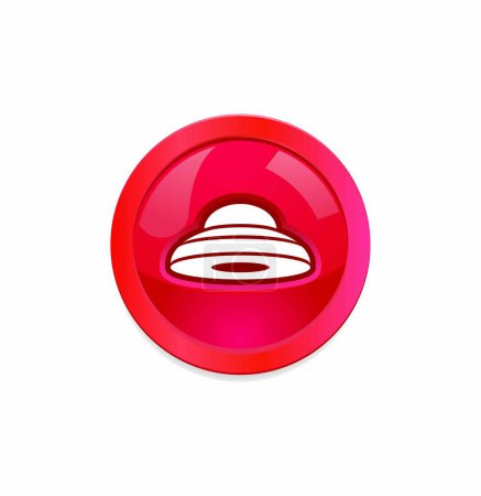 Illustration for Isometric icon of a red ball. vector illustration - Royalty Free Image