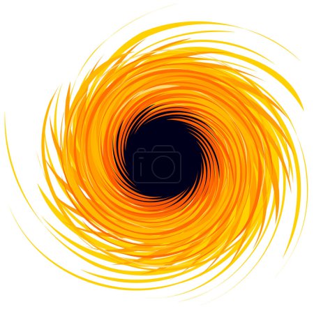 Téléchargez les illustrations : Spirale abstraite, forme tourbillonnante. illustration vectorielle - en licence libre de droit